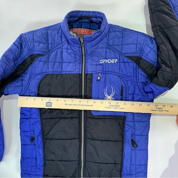 Spyder Kids Ski Jacket Performance Insulated Blue Black XL - Picture 13 of 14
